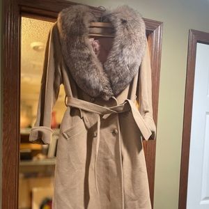 Our camel hair Nordstrom Gallery Fur Coat size 8